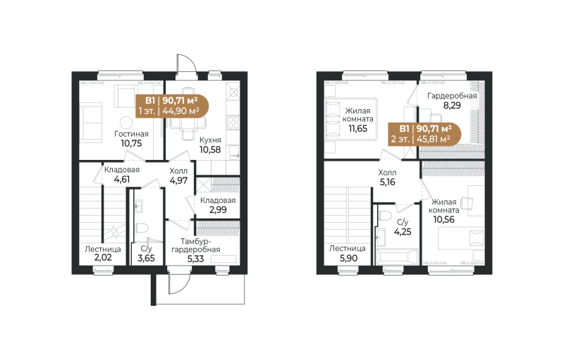 3 ккв 95,3 м²