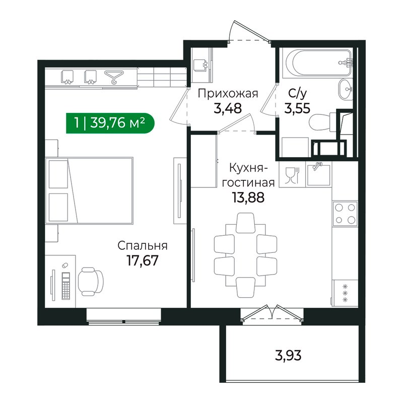 1 ккв 38,2 м²