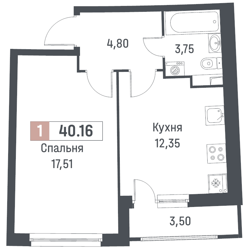 1 ккв 40,2 м²