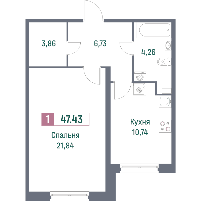1 ккв 50 м²