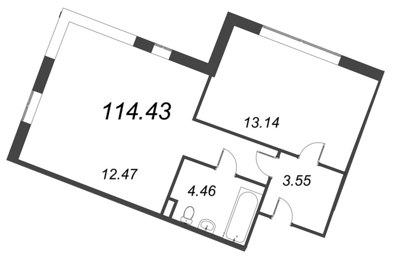 4 ккв (Евро) 114,4 м²