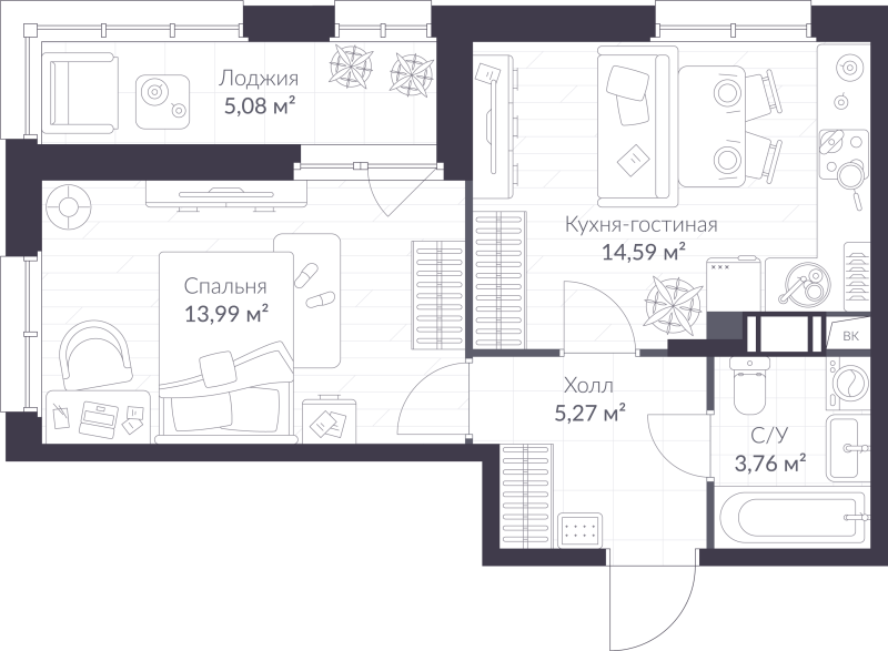 1 ккв 40,2 м²