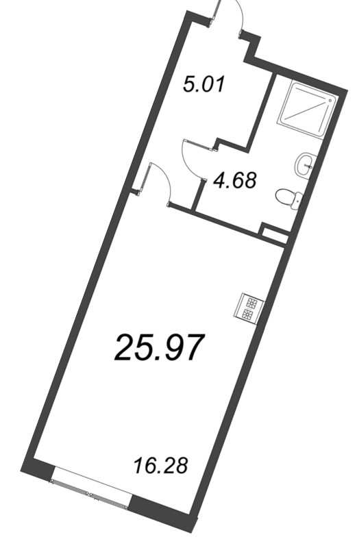 Студия 26 м²