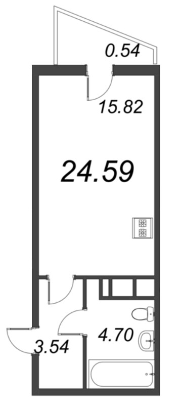 Студия 24,6 м²
