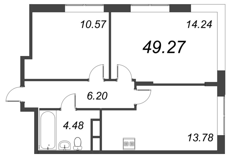 2 ккв 49,3 м²