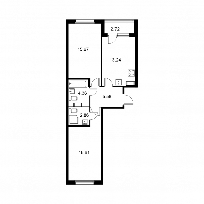 2 ккв 59,7 м²