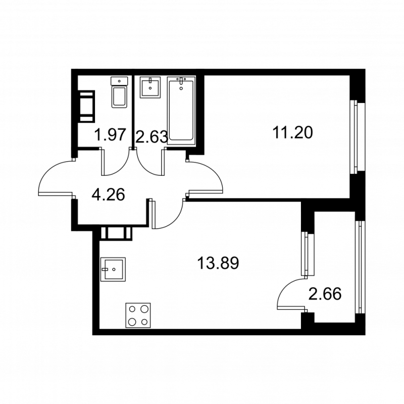 1 ккв 35,3 м²