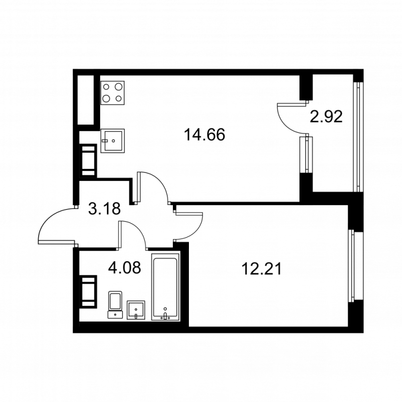 1 ккв 35,6 м²