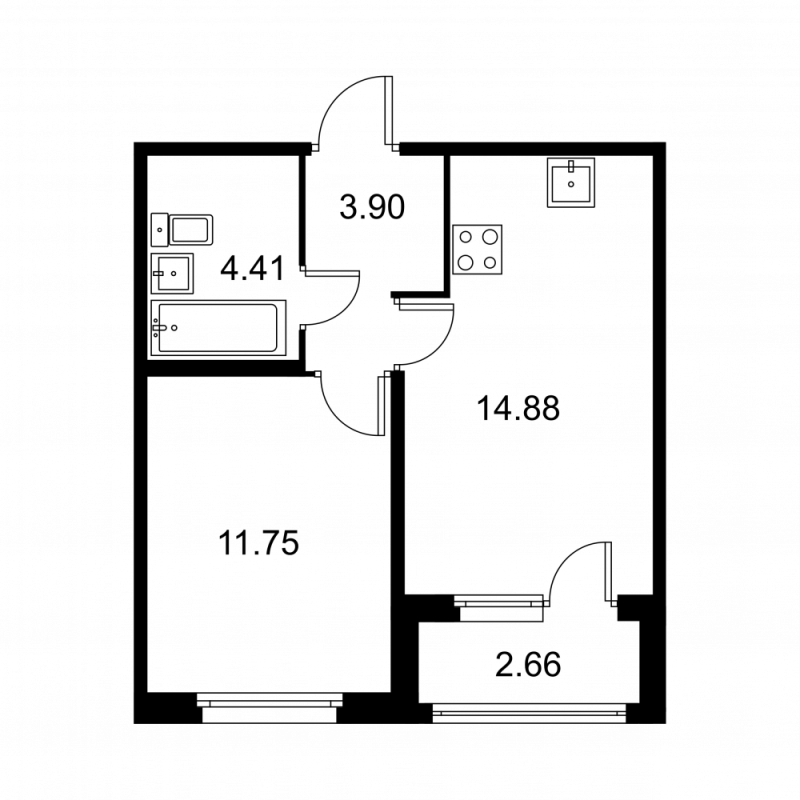 1 ккв 36,3 м²