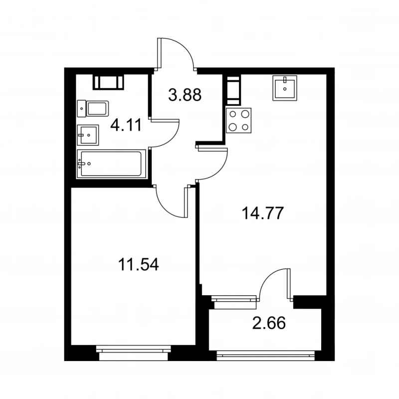 1 ккв 35,6 м²