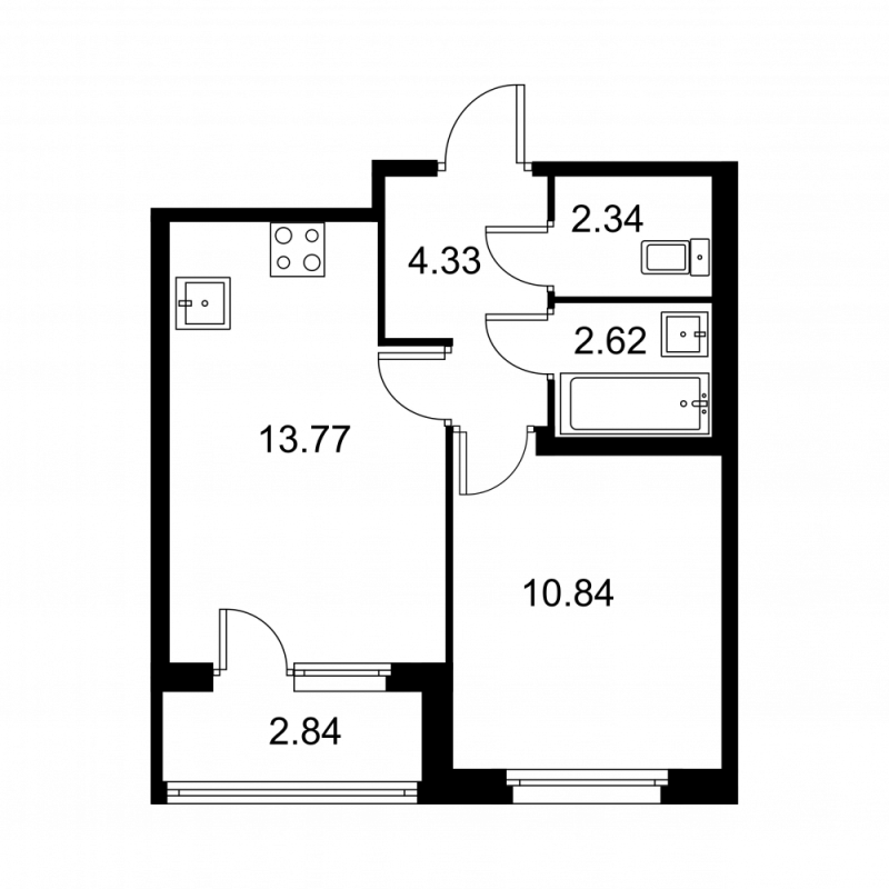 1 ккв 35,3 м²