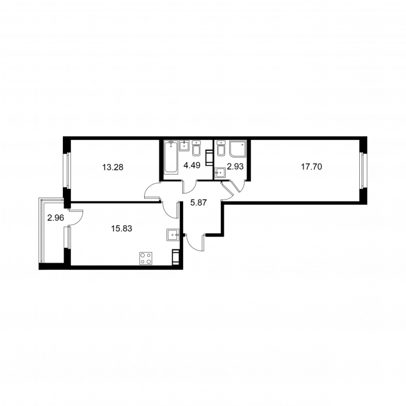 3 ккв (Евро) 61,6 м²