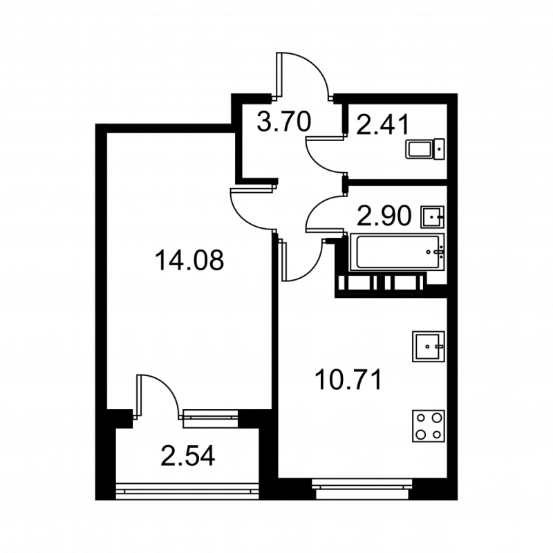 1 ккв 35,1 м²
