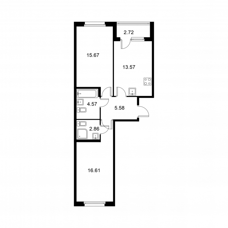 2 ккв 60,2 м²