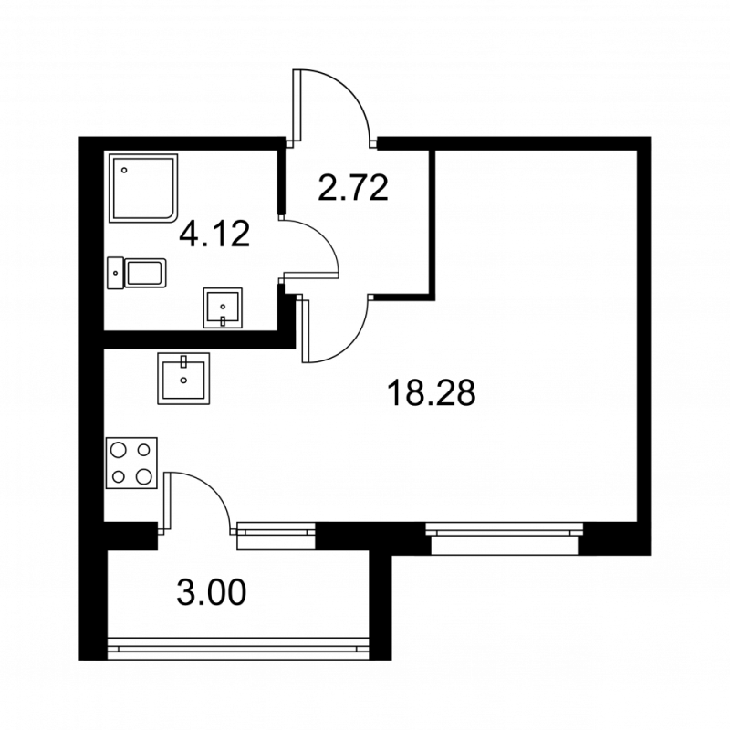 3 ккв (Евро) 57,4 м²