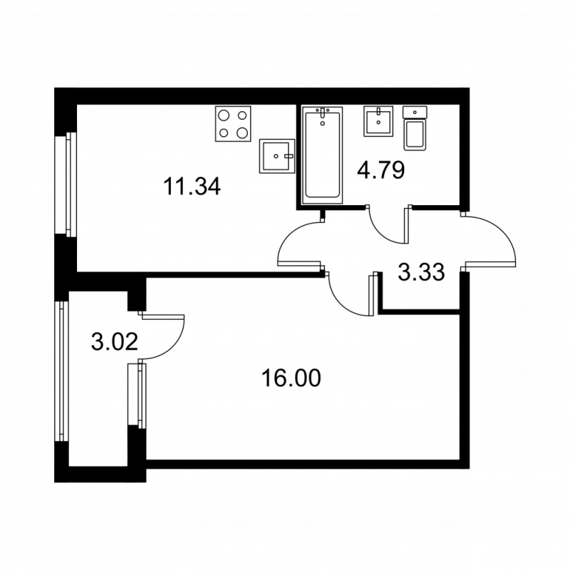 1 ккв 37 м²
