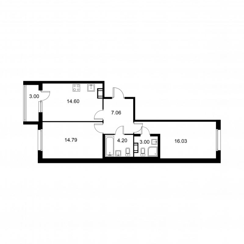 2 ккв 61,2 м²