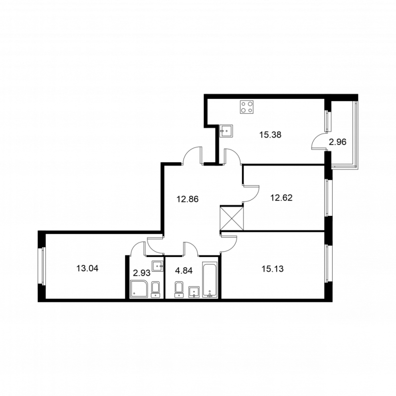 4 ккв (Евро) 78,3 м²