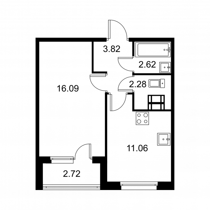 1 ккв 37,2 м²