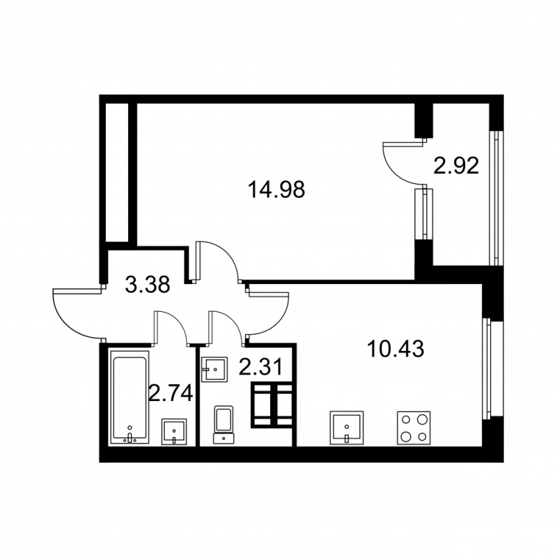 1 ккв 35,3 м²