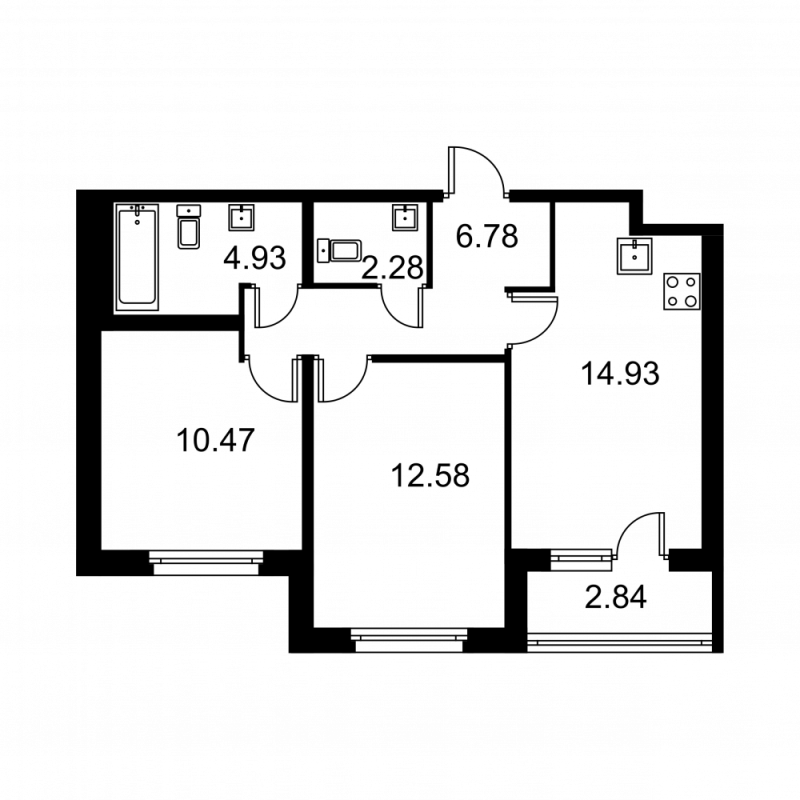 2 ккв 53,4 м²