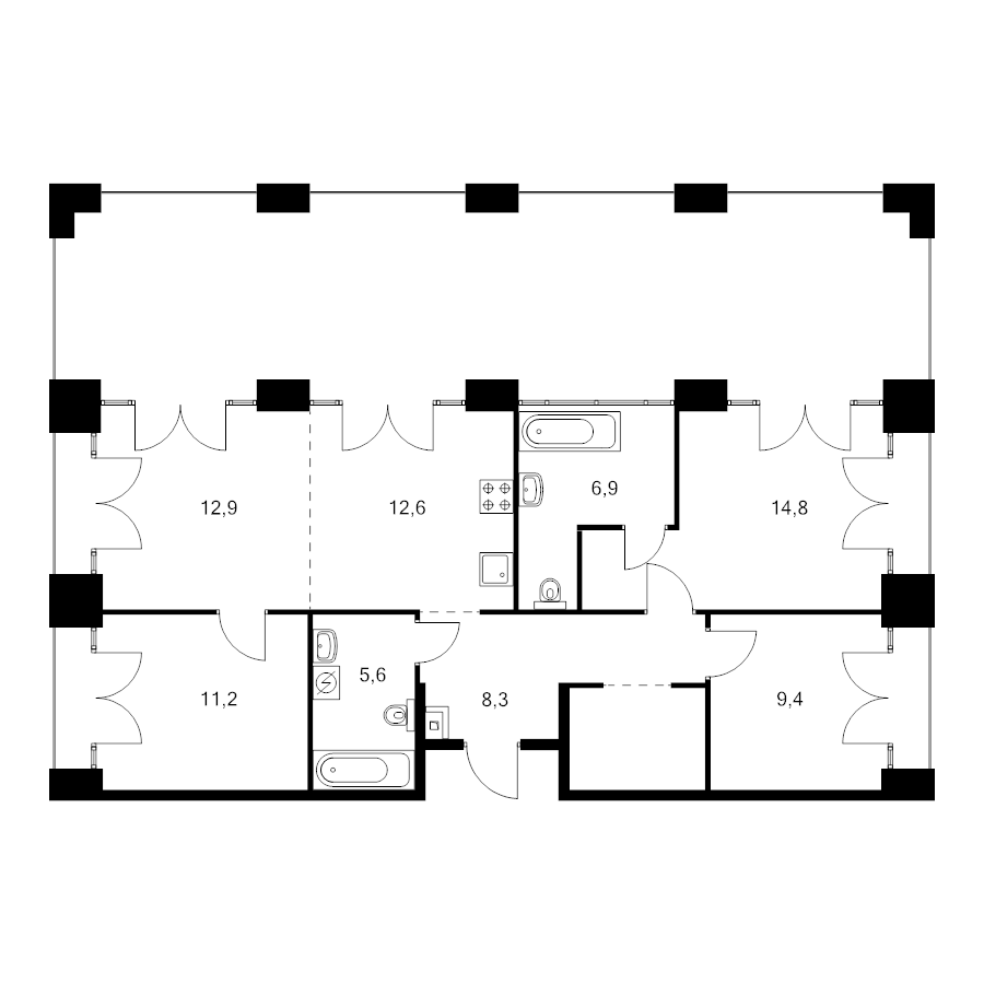 4 ккв (Евро) 103,5 м²