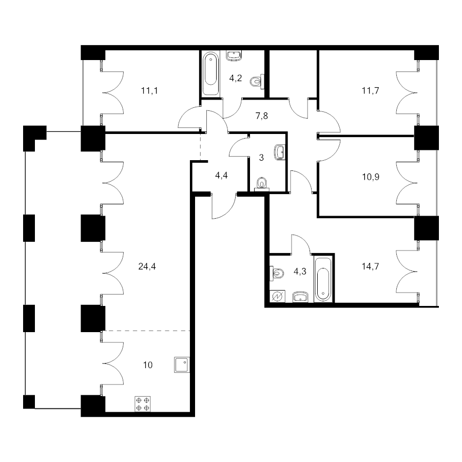 5 ккв (Евро) 119,1 м²