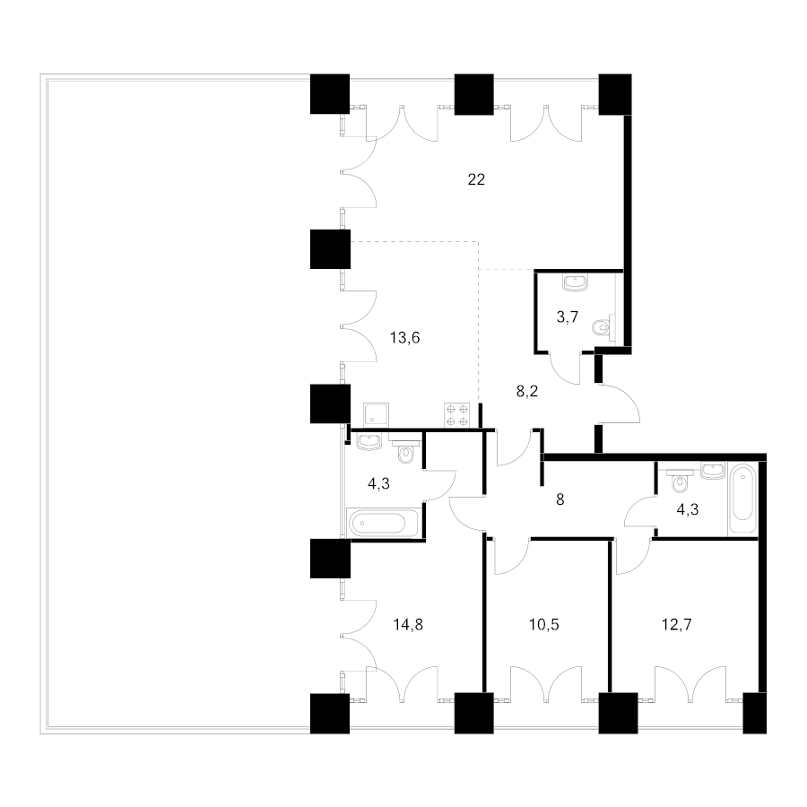 4 ккв (Евро) 133,7 м²