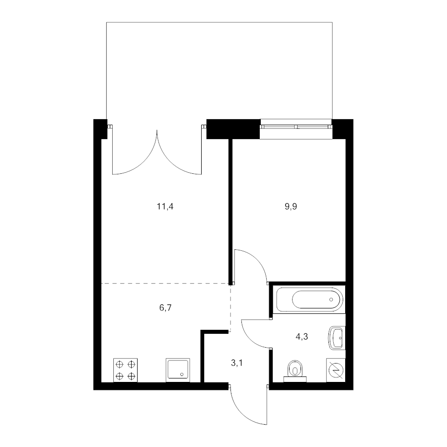 2 ккв (Евро) 39,3 м²