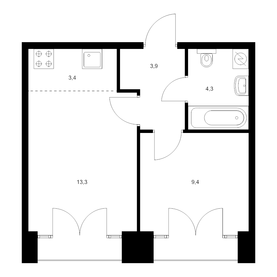 2 ккв (Евро) 35,6 м²