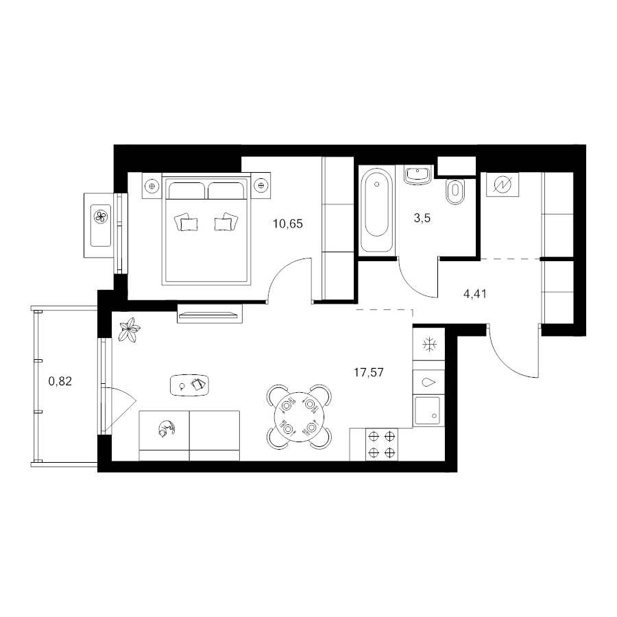 2 ккв (Евро) 39,7 м²