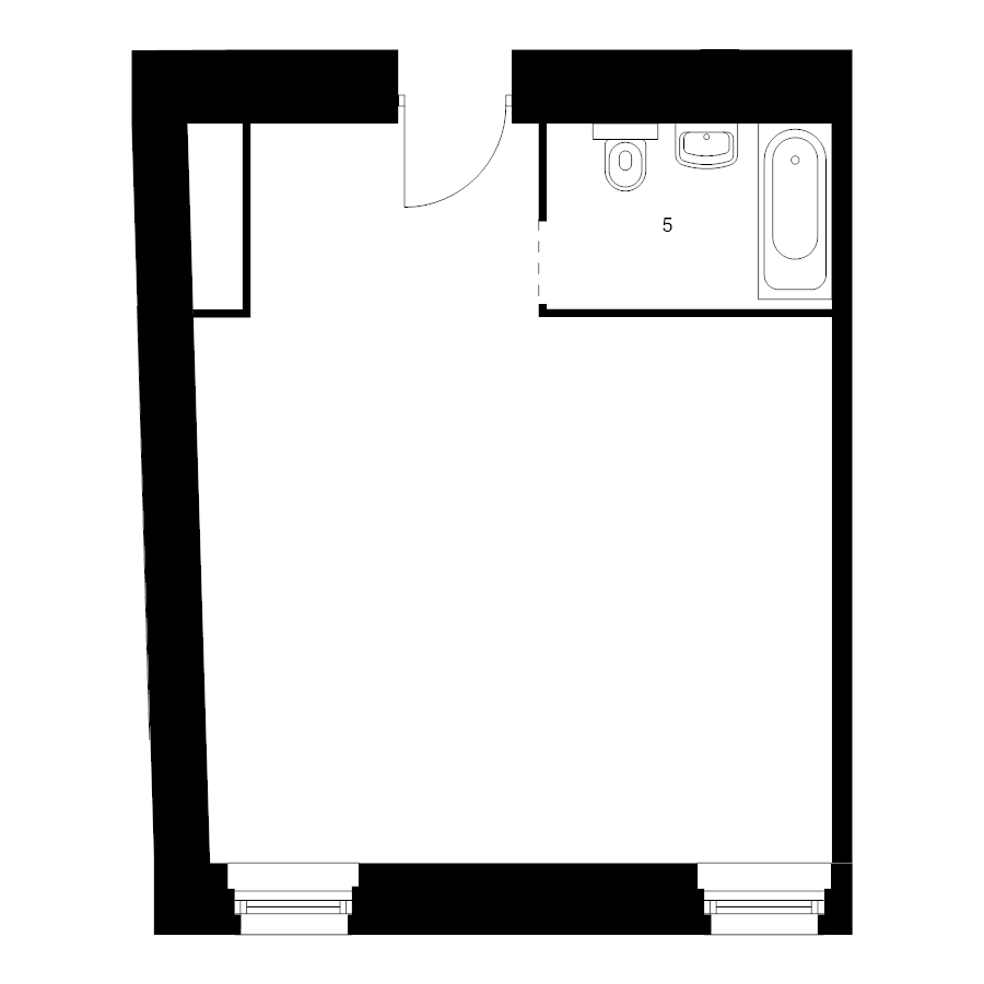1 ккв 43,3 м²