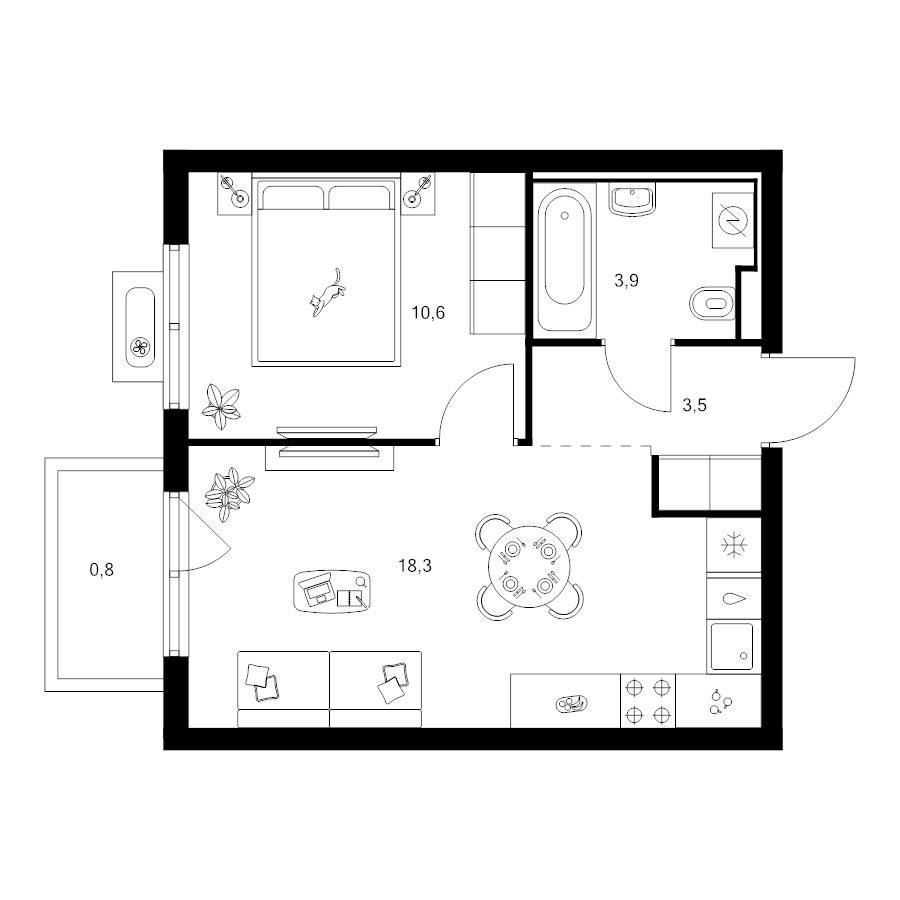 2 ккв (Евро) 37,1 м²