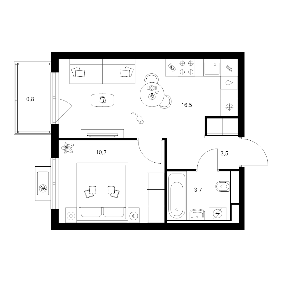 2 ккв (Евро) 35,2 м²