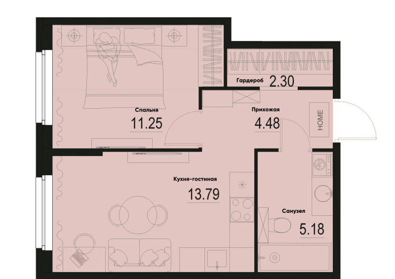 1 ккв 37 м²