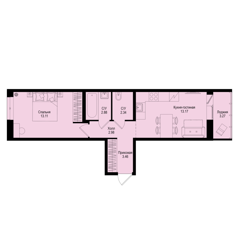 1 ккв 39,6 м²