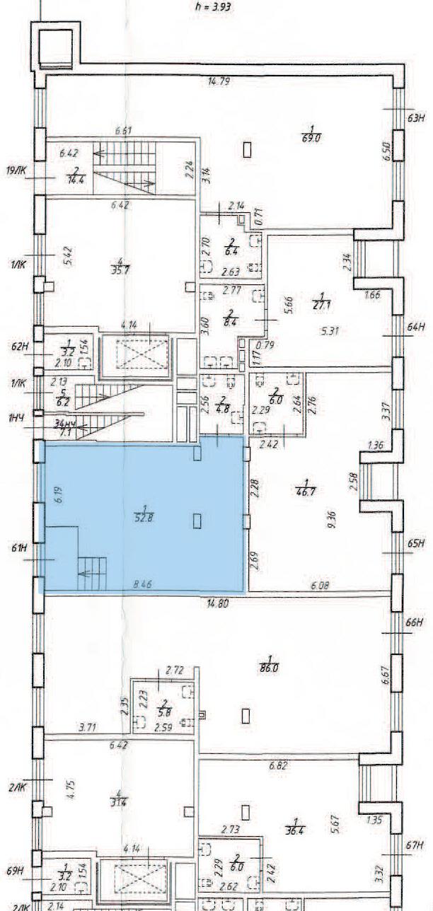 К. пом 57,6 м²