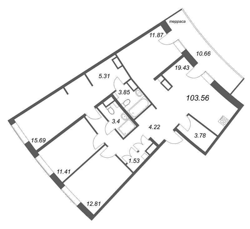 5 ккв (Евро) 103,6 м²