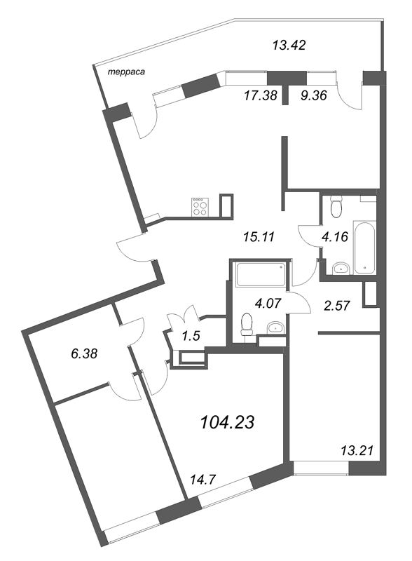 5 ккв (Евро) 104,2 м²