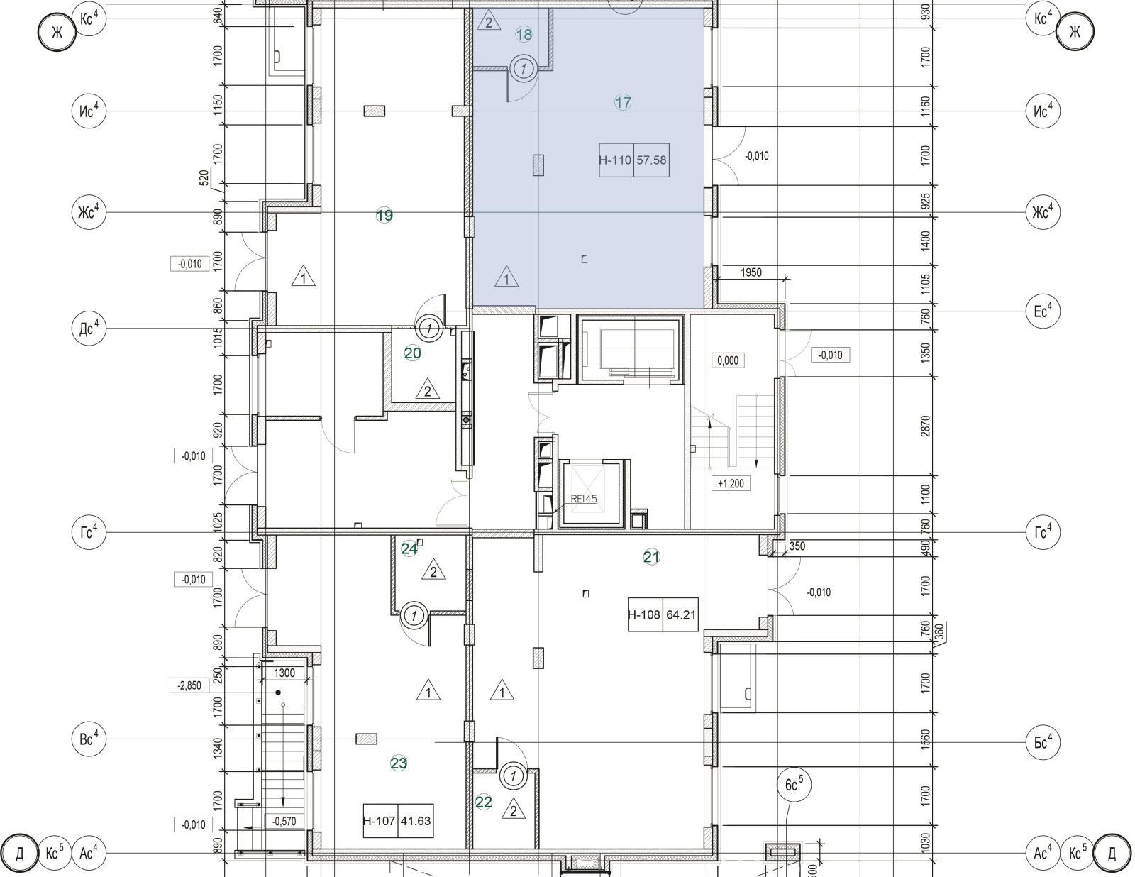 К. пом 57,6 м²