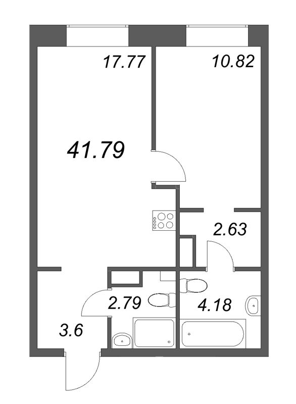 2 ккв (Евро) 41,8 м²