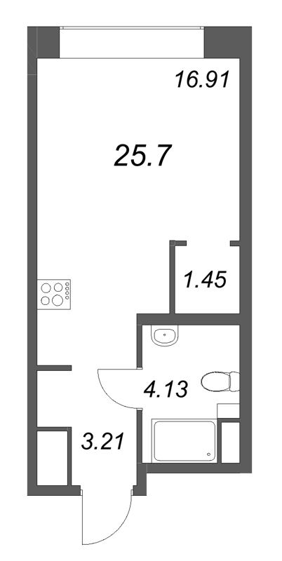 Студия 25,7 м²