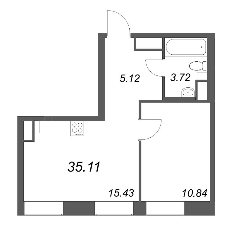 2 ккв (Евро) 35,1 м²