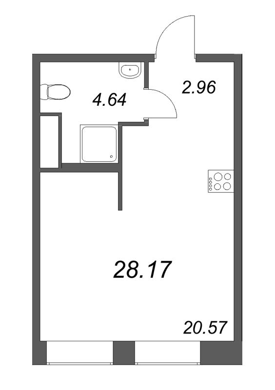 Студия 28,2 м²