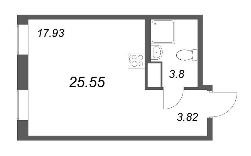 Студия 25,6 м²