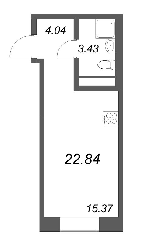 Студия 22,8 м²