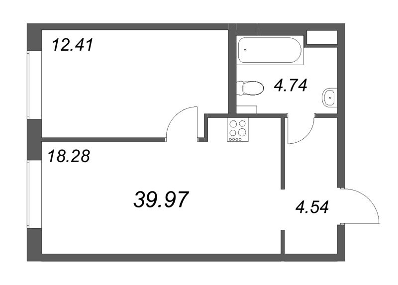 2 ккв (Евро) 40 м²