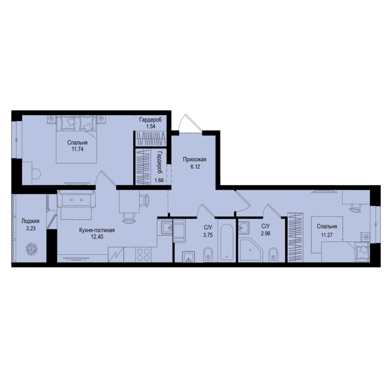 2 ккв 53,1 м²
