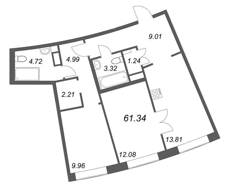 2 ккв 61,3 м²