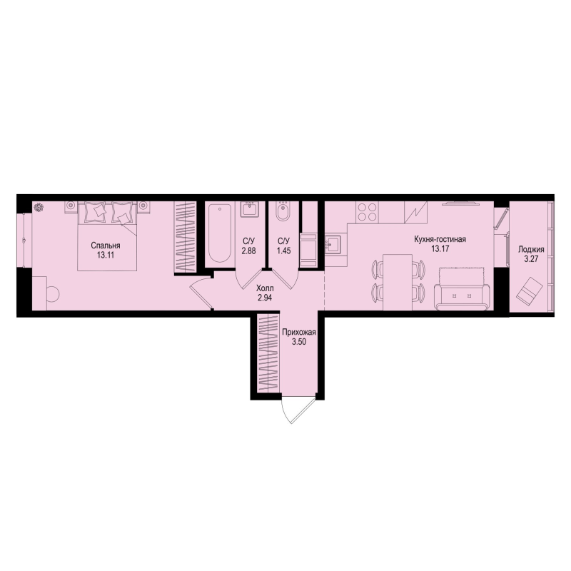 1 ккв 38,7 м²